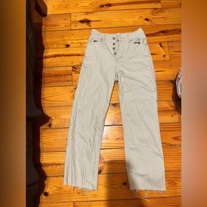 S.O.N.G boyfriend style jeans. Light green color. Size 3. Great condition.